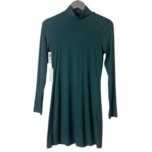 Wilfred Janice Suave Green Ribbed Long Sleeve Dress NEW